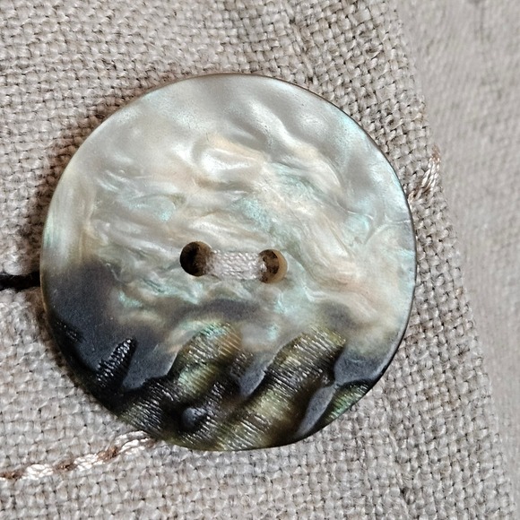 J Jill Beige Embroidered Linen Button Up Jacket‎ Size XS Petite - Picture 4 of 9